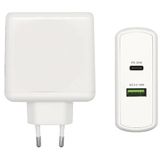 VoltShine Oplader 48 W USB-C PD 30 W, USB-A QC 18 W, wit