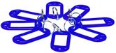 D.RECT Sleutelhangers met Lussen - 10 Stuks Blauwe Kunststof Sleutelhangers