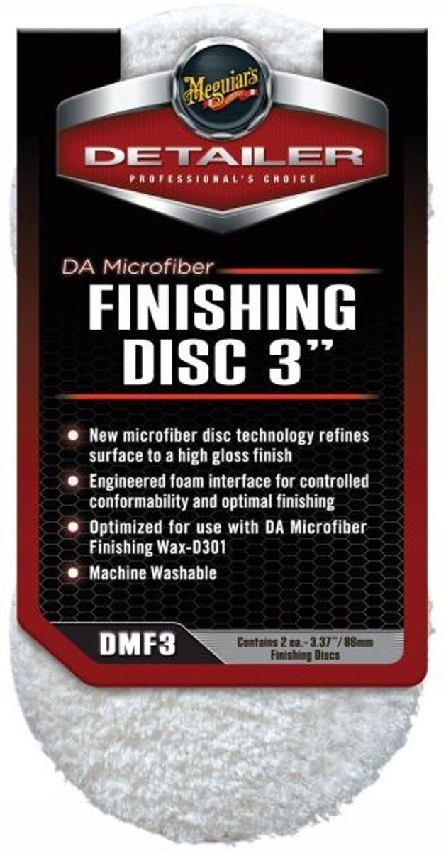 Meguiar's Professional DA Microfiber Finishing Disc Pad - 3 inch - 2pack