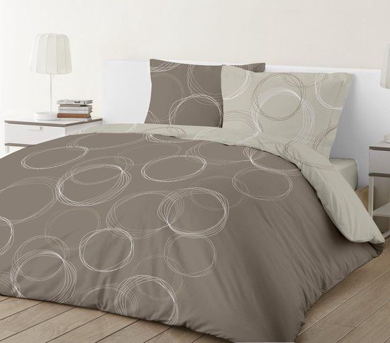 Vision Home VISION Lenny Taupe - Dekbedovertrek - 240x220cm