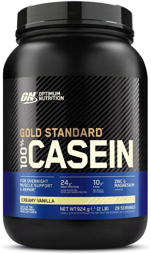 Optimum Nutrition Gold Standard 100% Casein Time Release Proteine - Creamy Vanilla - Caseïne Eiwitpoeder - 924 gram