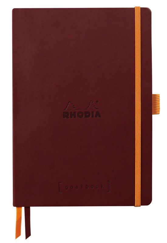 Rhodia Goalbook – A5 – 240 Pagina's – Dotted – Ivoorkleurig Papier 90 g/m² – Elastieksluiting - Burgundy