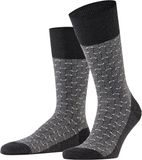 FALKE Airport Special Edition eenkleurig wol katoen sokken heren grijs - maat 41-42