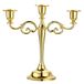 OwnMy 3 Armen Metalen Kandelaar Kandelaar Zilveren Europese Elegante Kaarsenhouder Kaarsenstandaard voor Bruiloft Eettafel Kerstfeest Woondecoratie (Gouden Toon)