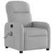 VidaXL Fauteuil de massage réglable tissu nuage gris