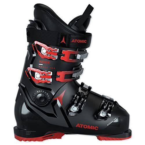 Atomic HAWX Magna 100 R skischoenen, uniseks, volwassenen, zwart/rood, maat 46, Zwart Rood, 46 EU