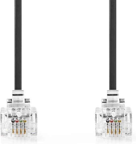 Nedis Telecomkabel - RJ11 Male - RJ11 Male - 5.00 m - Zwart