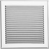 SOTECH aluminium ventilatierooster 250 x 250 mm inox look met muggengaas