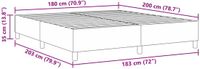 vidaXL Platformbedframe Lichtgrijs 180 x 200 cm Corduroy stof