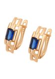 Gaya Earrings Rose Gold Navy