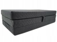 ODOL-PLUSZ Opvouwbaar logeermatras met fauteuilfunctie - 200 x 120 x 10 cm - schuimmatras, pikdonkergrijs