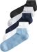 Next Heren Sportsokken met Verzacht Voetbed - Wit/Blauw/Grijs - Schoenmaat 45-49 - 5 Stuks