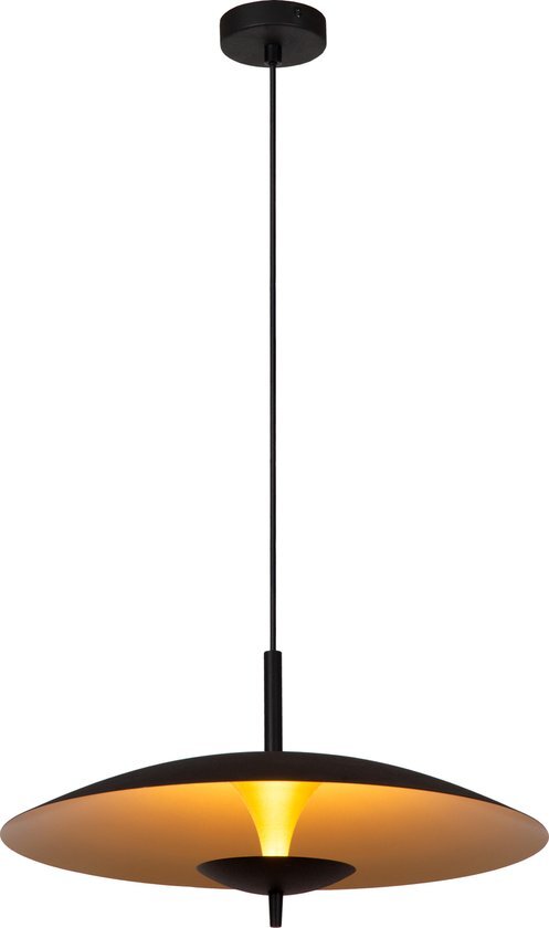 Lucide VULCAN - Hanglamp - Ø 47 cm - LED Dimb. - 1x9W 3000K - Zwart