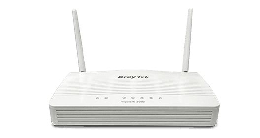 DrayTek VigorLTE 200n - 4G Router - Wi-Fi 4 (802.11n) - Gigabit Ethernet - Single-band (2.4 GHz) - White
