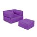 Fauteuil + zitzak voor kinderen, voor buiten, violet