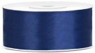 Partydeco Cadeaulint - Donkerblauw - 2,5 cm x 25 meter - Satijn