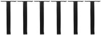 Vente-unique Set van 6 poten voor bedbodem met kader met latten - Zwart - APRANO van YSMÉE