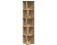 vidaXL Hoekkast - 33x33x165 cm - Bewerkt Hout - Artisanaal Eikenkleur