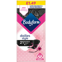 Bodyform Dailies Style Black Inlegkruisjes - 21 stuks