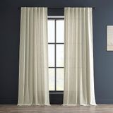 HPD Half Price Drapes Premium zware faux linnen gordijnen voor woonkamer (1 paneel), 50 W x 108 L lichtfiltergordijnen 274 cm lange raamgordijnen voor slaapkamer, gerst