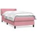 Maison Exclusive - Sommier à lattes de lit avec matelas rose 80x220 cm velours