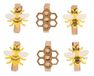 Rayher Houten klemmen bijen, kleurrijk, 2,5x3,5cm, SB-Btl. 6 stuks, 46645999