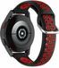 By Qubix Qubix - Siliconen sportbandje met gesp - Zwart + rood - Smartwatch bandje 22mm