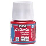 Pebeo Setacolor Light Fabrics 45ml, Cardinal Red