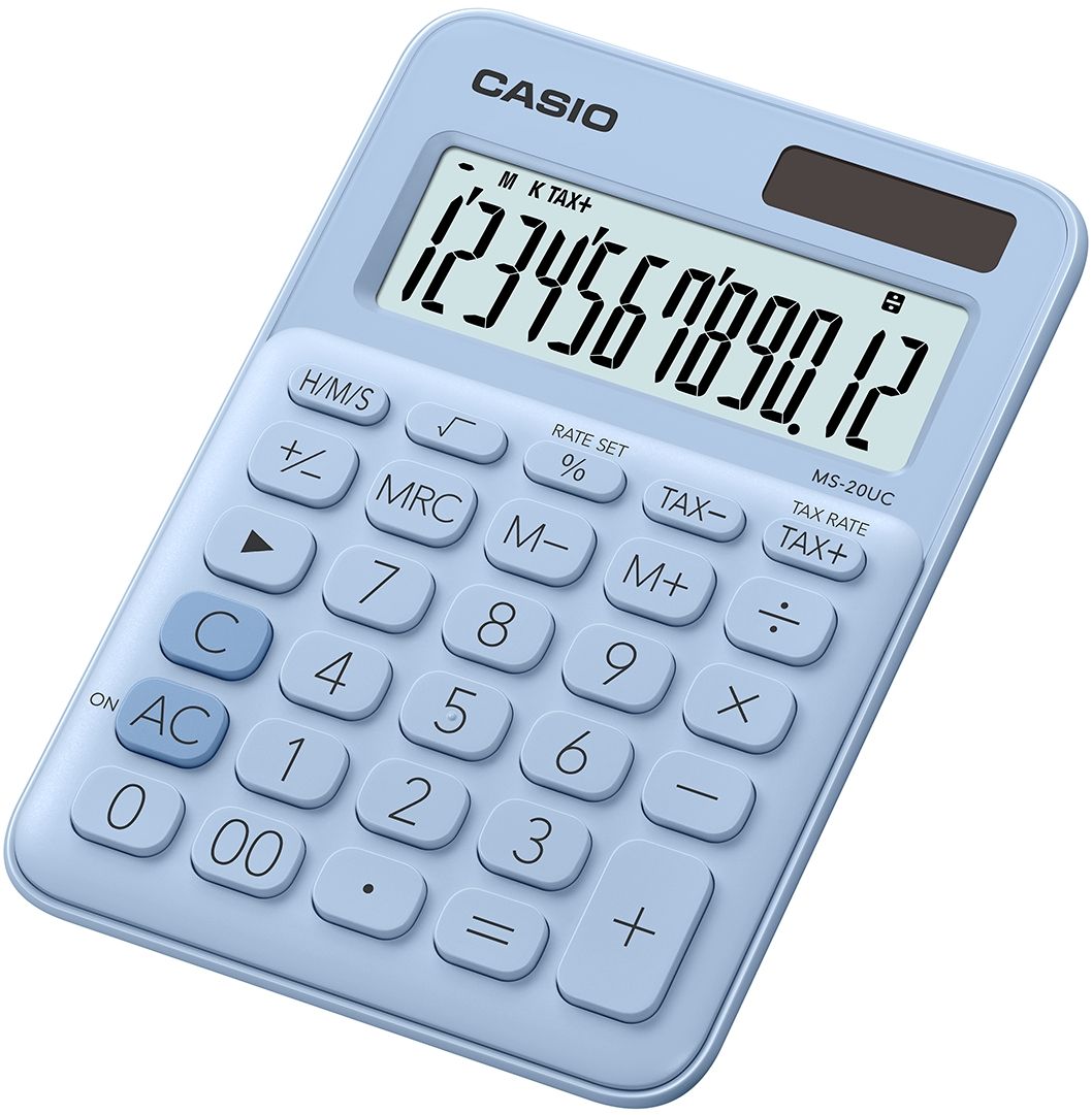 Casio MS-20UC-LB - Bureaurekenmachine - Blauw
