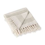 DII Cabana Streep Geweven Plaid, Katoen, Artisjok, 50x60