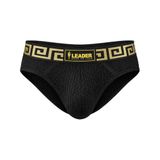 Merkloos / Sans marque LEADER Invictus Mesh Brief Black-Gold - Maat M