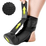 Merkloos Nachtbrace voor Plantaire Fasciitis met Massagebal (Zwart/M)