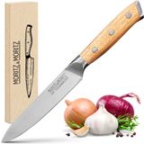 Moritz & Moritz Professioneel Keukenmes Universeel - Koksmes 13 cm - Duits Messenstaal - Acaciahouten Handvat