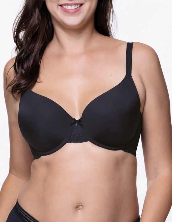 Dorina Adele beugel BH met vulling - Gladde cups - Zwart - 75F