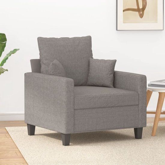 vidaXL Fauteuil stof taupe