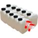 Negomix - Lot De 10 X Jerrican Bidon Plastique 5 L Litres Avec Bouchon Étanche Et 2 Robinets Verseurs