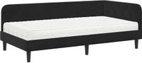 vidaXL Cadre de lit d'angle Noir 100 x 200 cm Velours