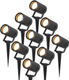 HOFTRONIC Set van 9 Spikey dimbare LED prikspots - Zwart