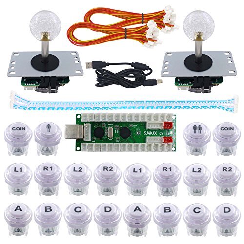 SJ@JX 2 Speler Arcade Game Diy Kit Arcade Joystick Controller Mechanische Toetsenbord Schakelaar Retropie Raspberry MAME Arcade Knop