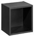 AC-Déco Qubik Badkamermeubel, hangend, zwart, mat, open module, 27x27 cm, MDF