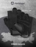 Harbinger Fitness Harbinger Power 2.0 Unisex Fitness Gloves - Black - S