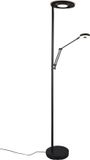 TRIO LEUCHTEN Vloerlamp Barrie - Zwart | Staande lamp | Metaal