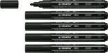 STABILO FREE Acryl Marker T300 Ronde Punt Zwart Doos 5 stuks