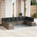vidaXL Tuinbank - Set - 4 zitplekken - Grijs - Polyrattan