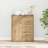 vidaXL Dressoir Artisan Eikenhout 60 x 31 x 70 cm Bewerkt hout