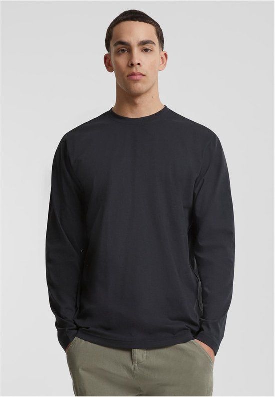 Urban Classics Basic Heren Shirt met lange mouwen - Zwart - 3XL