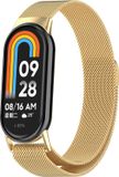 By Qubix Qubix Milanese Band Goud Geschikt voor Xiaomi Smart Band 8 / 9 / 10
