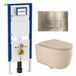Geberit QeramiQ Dely Swirl Toiletset - Beige mat