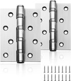 Holland Connections Charnières de porte 100mm Heavy Duty - Pour portes en bois - 1 paire - Inox