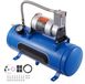 Compresseur d'air 12V avec réservoir 6L - Bleu